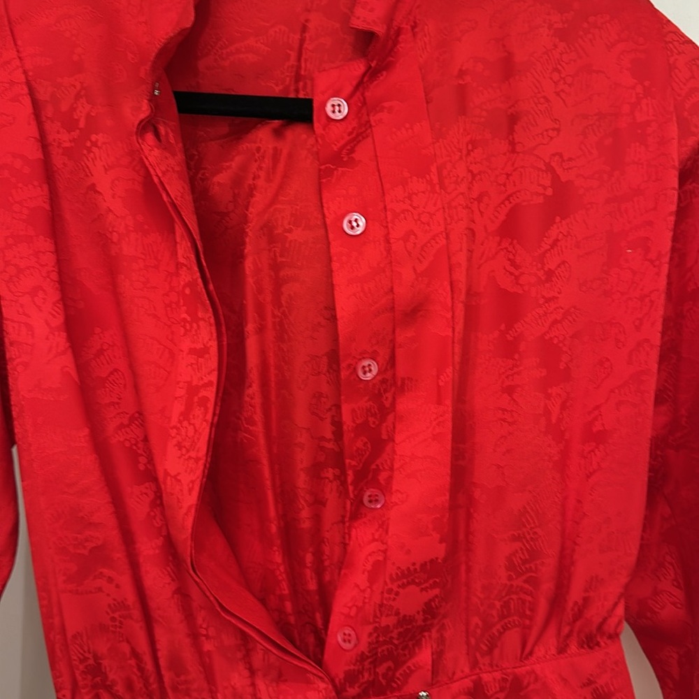 Vintage Silk Red Dresss - Picture 8 of 8